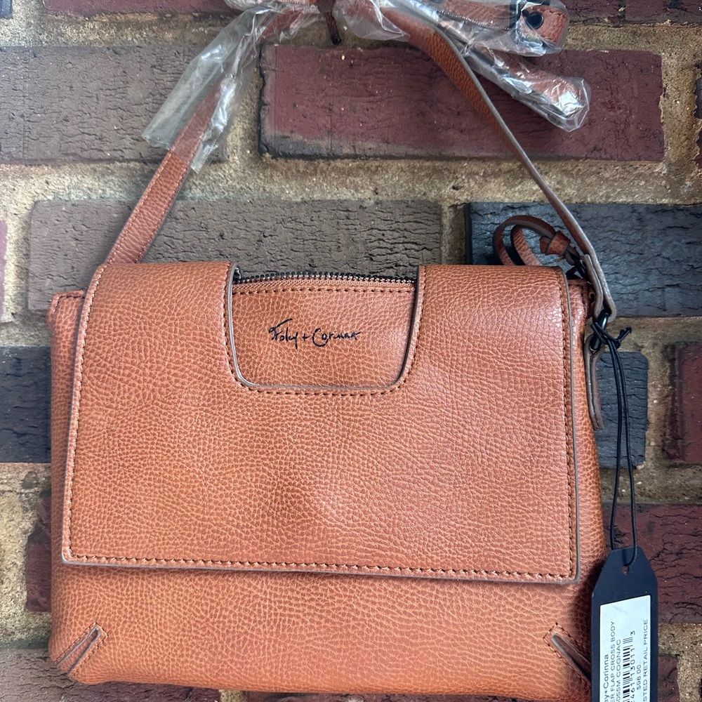 Foley & Corinna faux leather crossbody, NWT